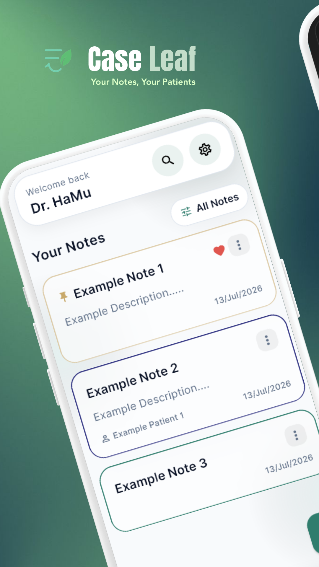 Case Leaf Home View UI